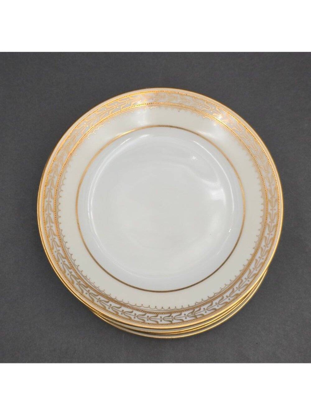 Antique Noritake Chanfaire Bread Butter Plates Set of 6 Gold Encrusted Porcelain